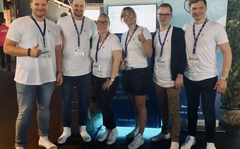 Mitarbeiter auf einer Messe