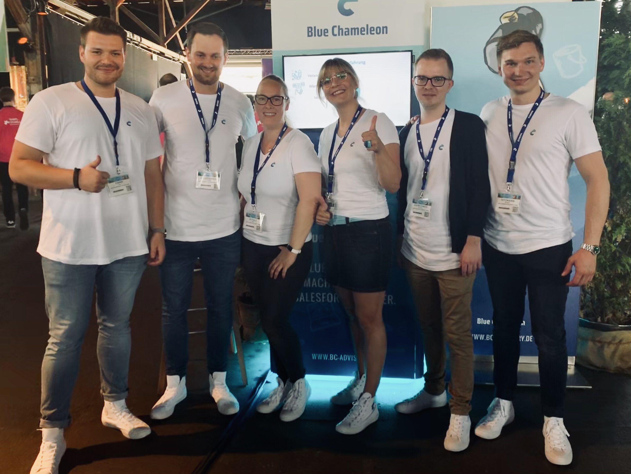 Mitarbeiter auf einer Messe
